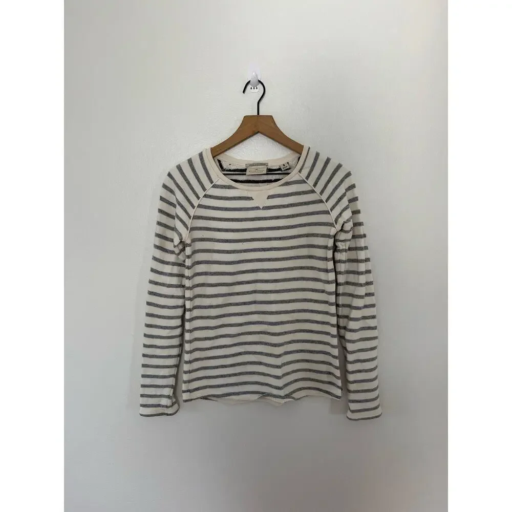 Scotch & Soda Women's Blue Stripe Pullover Sweater Cotton Size XS